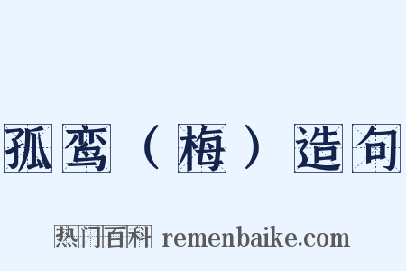 孤鸾（梅）造句是什么意思的图片